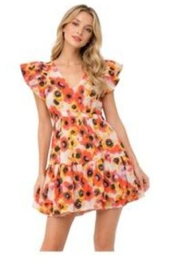 Girl Soul Floral Print Mini Dress XL